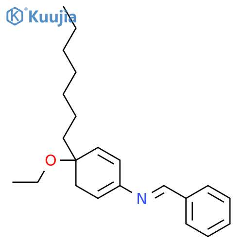 p-Ethoxybenzylidene p-heptylaniline structure