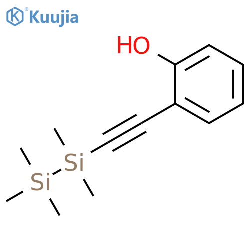 Phenol, 2-[(pentamethyldisilanyl)ethynyl]- structure