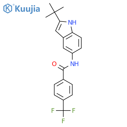 BENZAMIDE, N-[2-(1,1-DIMETHYLETHYL)-1H-INDOL-5-YL]-4-(TRIFLUOROMETHYL)- structure