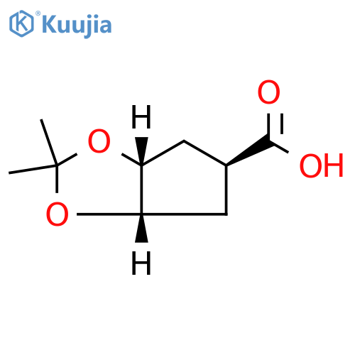 rac-(3aR,5S,6aS)-2,2-dimethyl-hexahydrocyclopentad1,3dioxole-5-carboxylic acid structure