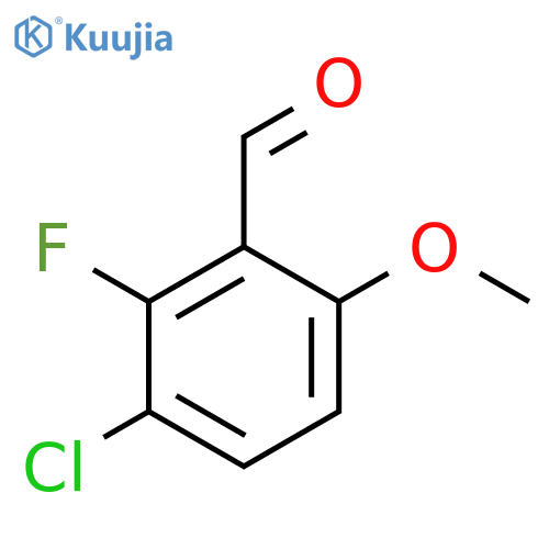 3-chloro-2-fluoro-6-methoxybenzaldehyde structure