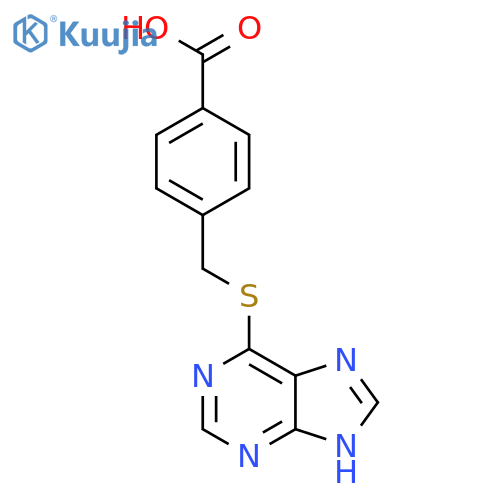 4-(7H-purin-6-ylsulfanyl)methylbenzoic acid structure