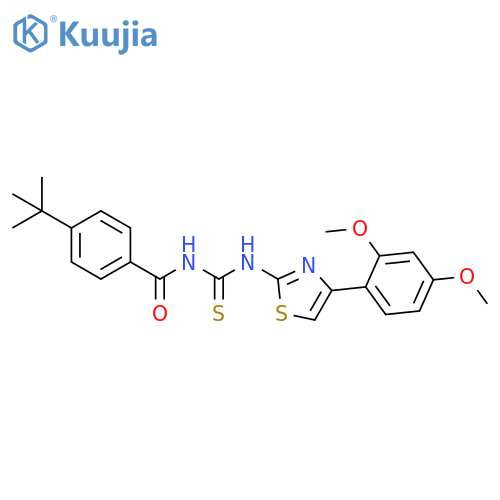 1-(4-tert-butylbenzoyl)-3-4-(2,4-dimethoxyphenyl)-1,3-thiazol-2-ylthiourea structure