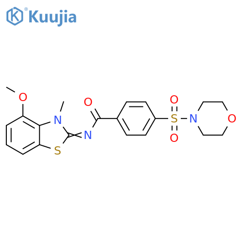 N-(2E)-4-methoxy-3-methyl-2,3-dihydro-1,3-benzothiazol-2-ylidene-4-(morpholine-4-sulfonyl)benzamide structure