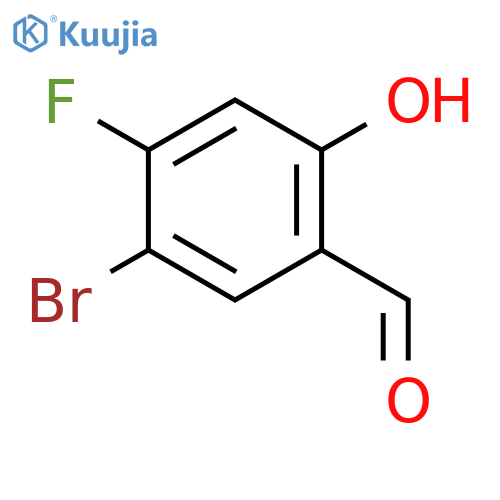 5-Bromo-4-fluoro-2-hydroxybenzaldehyde structure