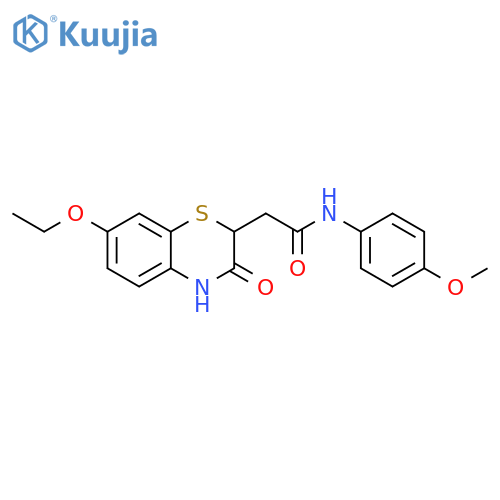 2-(7-ethoxy-3-oxo-3,4-dihydro-2H-1,4-benzothiazin-2-yl)-N-(4-methoxyphenyl)acetamide structure