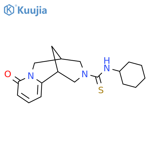 N-cyclohexyl-6-oxo-7,11-diazatricyclo7.3.1.0^{2,7}trideca-2,4-diene-11-carbothioamide structure