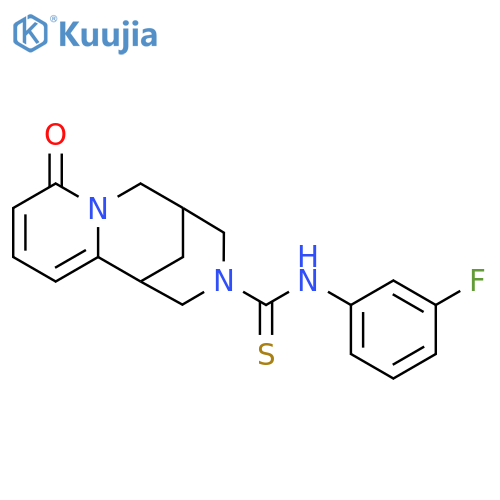 N-(3-fluorophenyl)-6-oxo-7,11-diazatricyclo7.3.1.0^{2,7}trideca-2,4-diene-11-carbothioamide structure