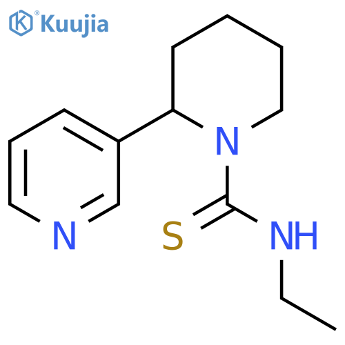 N-ethyl-2-(pyridin-3-yl)piperidine-1-carbothioamide structure