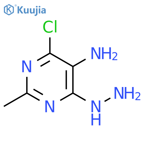 4-CHLORO-6-HYDRAZINYL-2-METHYLPYRIMIDIN-5-AMINE structure