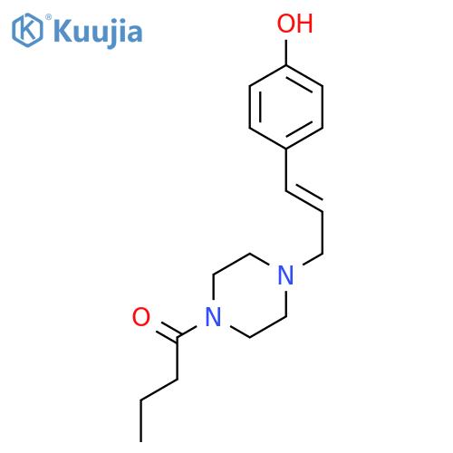 1-Butyryl-4-3-(4-hydroxy-phenyl)-allyl-piperazine structure