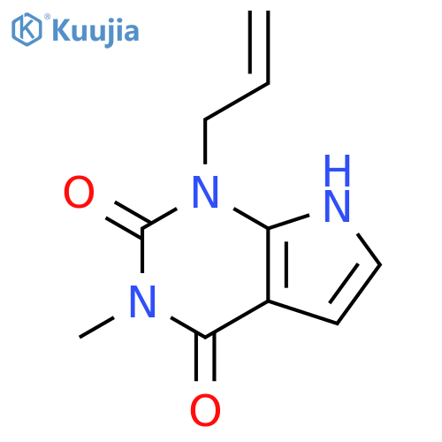 3-methyl-1-(2-propen-1-yl)-1H-Pyrrolo[2,3-d]pyrimidine-2,4(3H,7H)-dione structure