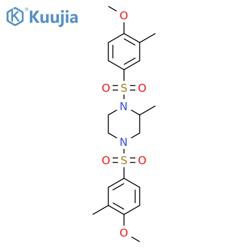 1,4-bis(4-methoxy-3-methylbenzenesulfonyl)-2-methylpiperazine structure