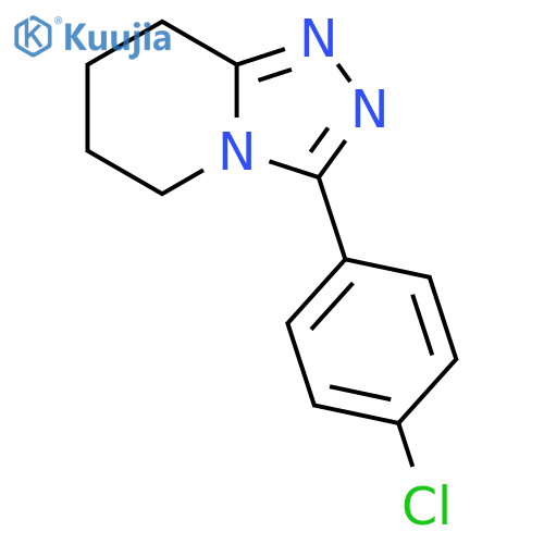 3-(4-chlorophenyl)-5H,6H,7H,8H-[1,2,4]triazolo[4,3-a]pyridine structure