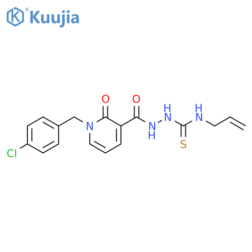 N-Allyl-2-{1-(4-chlorobenzyl)-2-oxo-1,2-dihydro-3-pyridinylcarbonyl}-1-hydrazinecarbothioamide structure
