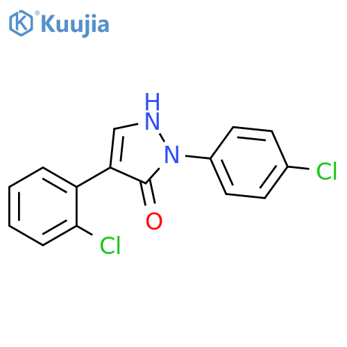 4-(2-Chlorophenyl)-2-(4-chlorophenyl)-1,2-dihydro-3H-pyrazol-3-one structure