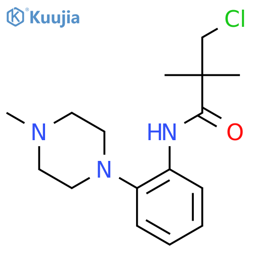 3-Chloro-2,2-dimethyl-N-[2-(4-methylpiperazin-1-yl)phenyl]propanamide structure