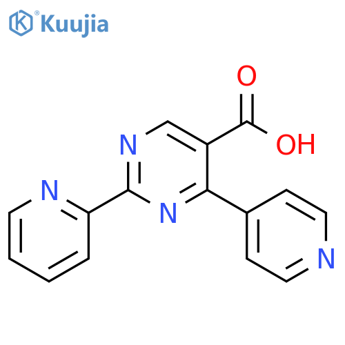 2-(2-Pyridinyl)-4-(4-pyridinyl)-5-pyrimidinecarboxylic acid structure