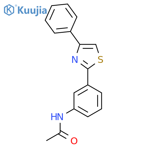 N-[3-(4-phenyl-1,3-thiazol-2-yl)phenyl]acetamide structure