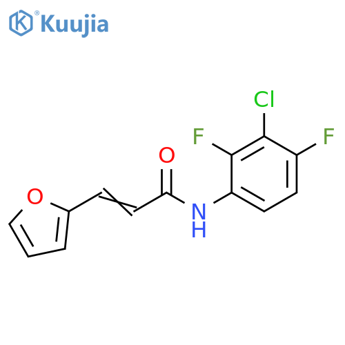 (2E)-N-(3-chloro-2,4-difluorophenyl)-3-(furan-2-yl)prop-2-enamide structure