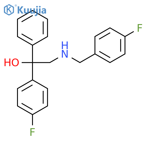 2-[(4-Fluorobenzyl)amino]-1-(4-fluorophenyl)-1-phenyl-1-ethanol structure