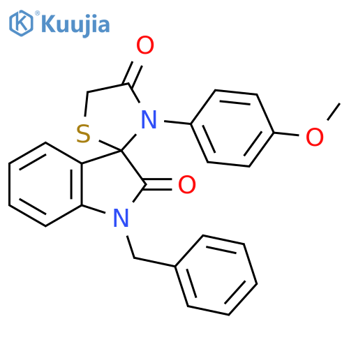 1-benzyl-3'-(4-methoxyphenyl)-1,2-dihydrospiro[indole-3,2'-[1,3]thiazolidine]-2,4'-dione structure