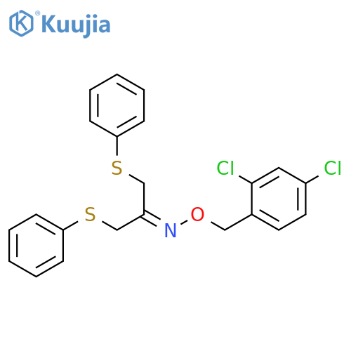 [1,3-bis(phenylsulfanyl)propan-2-ylidene][(2,4-dichlorophenyl)methoxy]amine structure