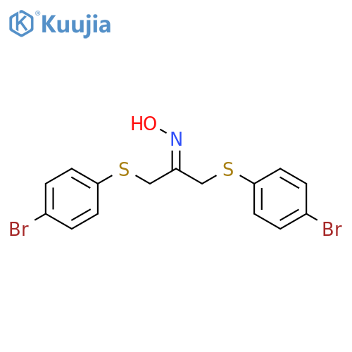N-{1,3-bis[(4-bromophenyl)sulfanyl]propan-2-ylidene}hydroxylamine structure
