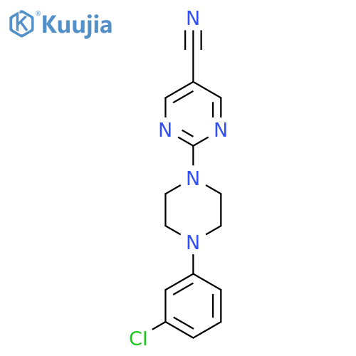 2-[4-(3-Chlorophenyl)piperazin-1-yl]pyrimidine-5-carbonitrile structure
