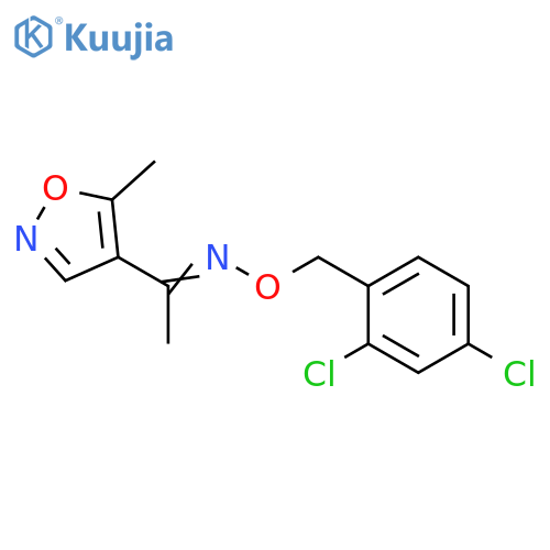 (E)-[(2,4-dichlorophenyl)methoxy][1-(5-methyl-1,2-oxazol-4-yl)ethylidene]amine structure