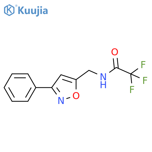 2,2,2-trifluoro-N-[(3-phenyl-1,2-oxazol-5-yl)methyl]acetamide structure