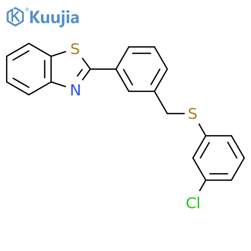 2-(3-{[(3-Chlorophenyl)sulfanyl]methyl}phenyl)-1,3-benzothiazole structure