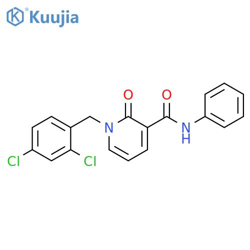 1-[(2,4-dichlorophenyl)methyl]-2-oxo-N-phenyl-1,2-dihydropyridine-3-carboxamide structure