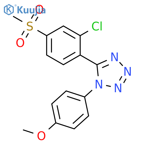 5-(2-chloro-4-methanesulfonylphenyl)-1-(4-methoxyphenyl)-1H-1,2,3,4-tetrazole structure