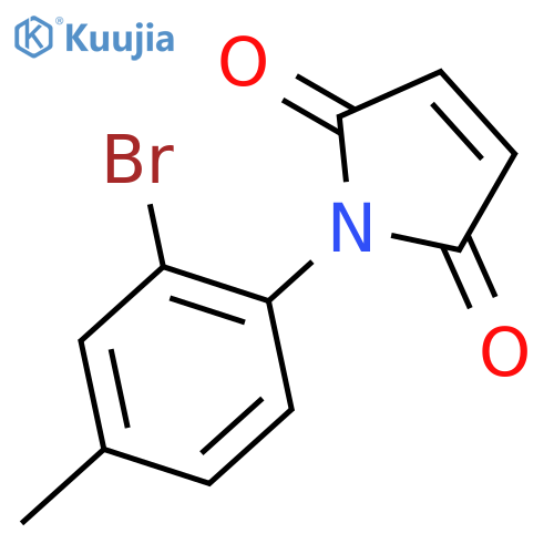 1-(2-bromo-4-methylphenyl)-2,5-dihydro-1H-pyrrole-2,5-dione structure