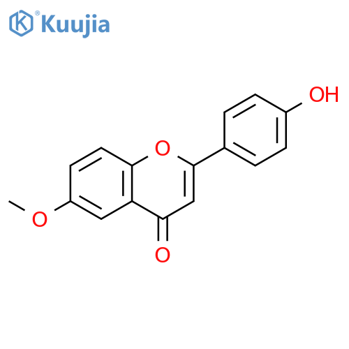 4H-1-Benzopyran-4-one,2-(4-hydroxyphenyl)-6-methoxy- structure