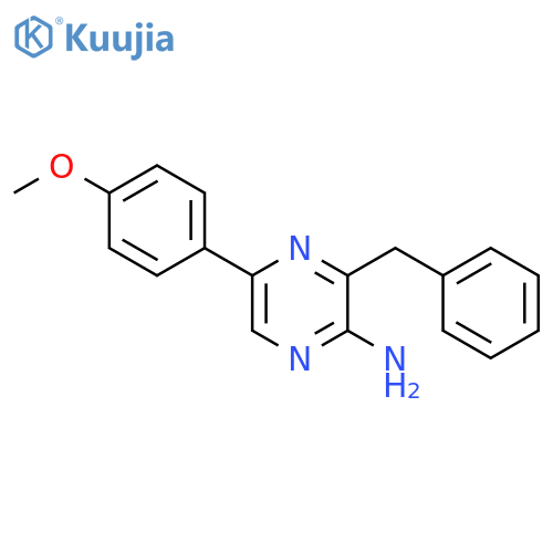 2-Pyrazinamine,5-(4-methoxyphenyl)-3-(phenylmethyl)- structure