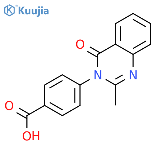 4-(2-methyl-4-oxo-3,4-dihydroquinazolin-3-yl)benzoic acid structure