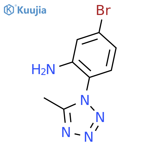 Benzenamine, 5-bromo-2-(5-methyl-1H-tetrazol-1-yl)- structure