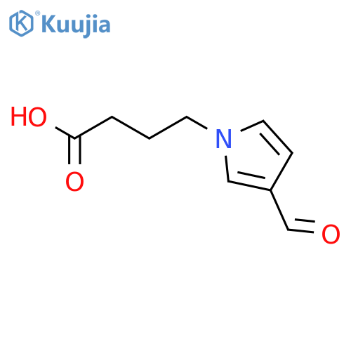3-formyl-1H-Pyrrole-1-butanoic acid structure
