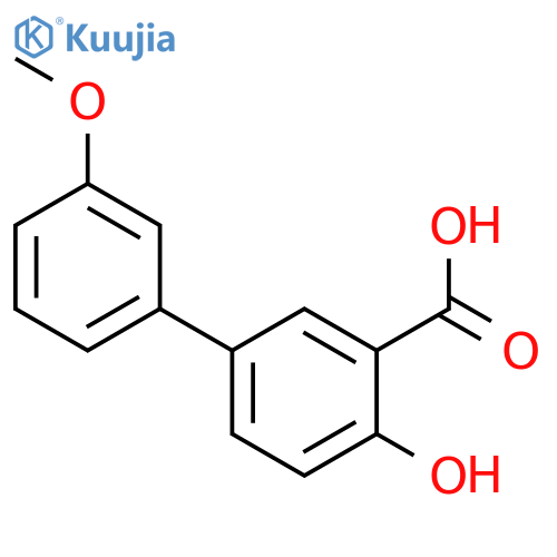 4-Hydroxy-3'-methoxy-[1,1'-biphenyl]-3-carboxylic acid structure