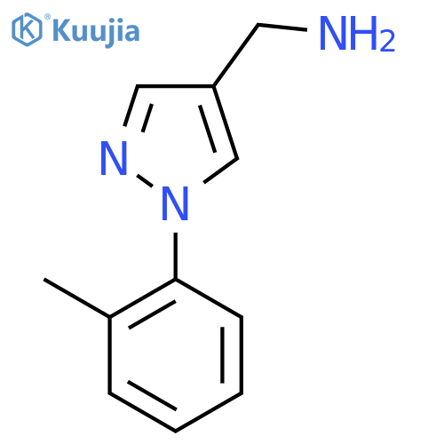 1-1-(2-methylphenyl)-1H-pyrazol-4-ylmethanamine structure