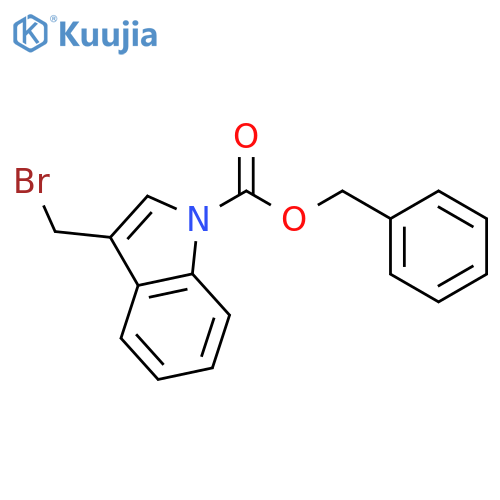 1H-Indole-1-carboxylic acid, 3-(bromomethyl)-, phenylmethyl ester structure