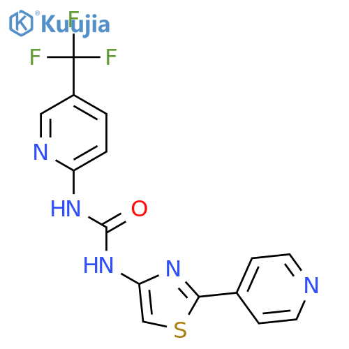 UREA, N-[2-(4-PYRIDINYL)-4-THIAZOLYL]-N'-[5-(TRIFLUOROMETHYL)-2-PYRIDINYL]- structure