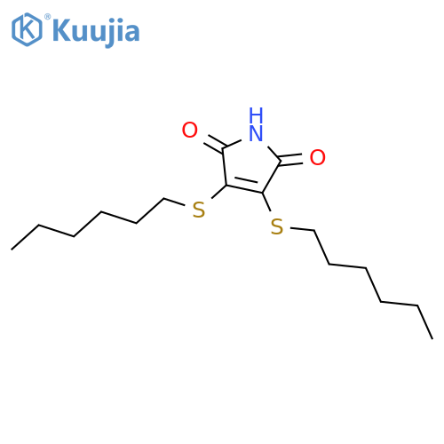 1H-Pyrrole-2,5-dione, 3,4-bis(hexylthio)- structure