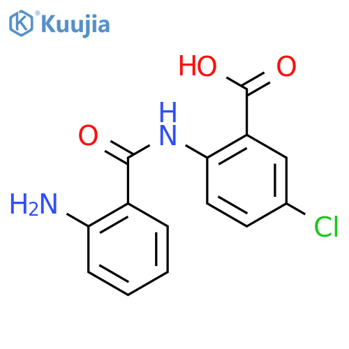 2-(2-aminobenzamido)-5-chlorobenzoic acid structure