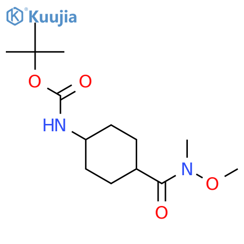 tert-butyl trans-4-(n-methoxy-n-methylcarbamoyl)cyclohexylcarbamate structure
