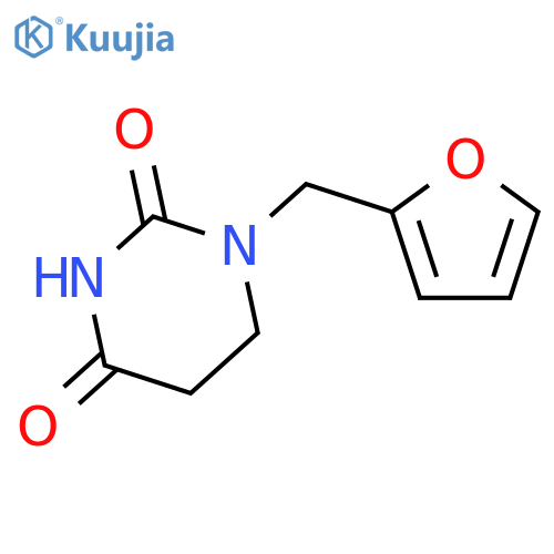 2,4(1H,3H)-Pyrimidinedione,1-(2-furanylmethyl)dihydro- structure