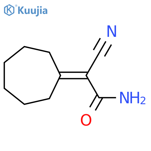 2-Cyano-2-cycloheptylideneacetamide structure