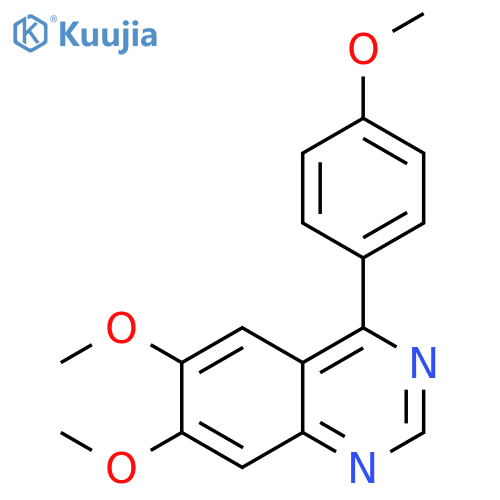 Quinazoline, 6,7-dimethoxy-4-(4-methoxyphenyl)- structure